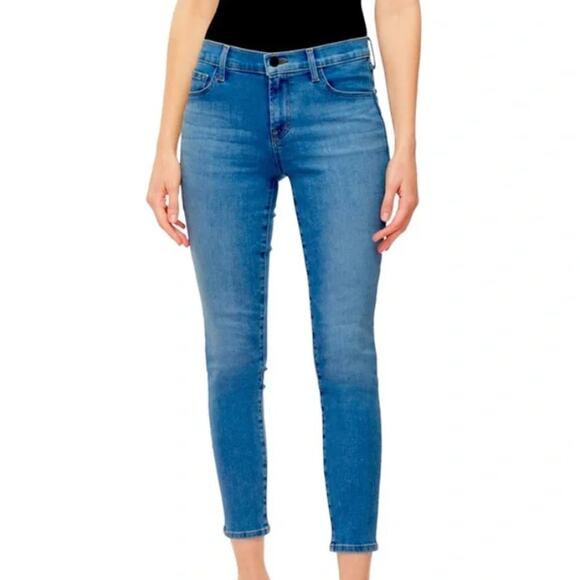 J. Brand Mid Rise Crop Skinny Jeans Women's 30 Eco Wash Denim NWT - Picture 1 of 12